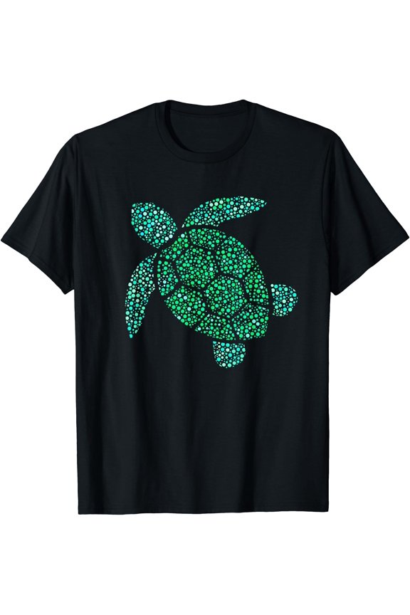 Sea Turtle Green Polka Dot Day 2023 Boys Girls Art Teacher T-Shirt