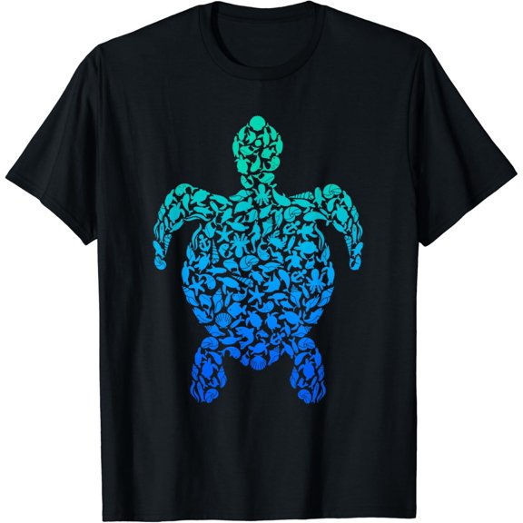 Sea Turtle Lover Ocean Animal Men Boys Tropical Sea Turtles T-Shirt