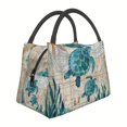 thumbnail image 1 of Sea Turtle Lunch Bag Compact Handheld Bag - Marine Life Scenery Reusable Lunch Box Container, Suitable for Women and Men Office Work, 1 of 7