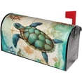 thumbnail image 1 of Sea Turtle Mailbox Covers, Vintage Ocean Magnetic Post Box Cover Wraps Large Size 25.5x21 in for Garden Yard Decor, 1 of 6