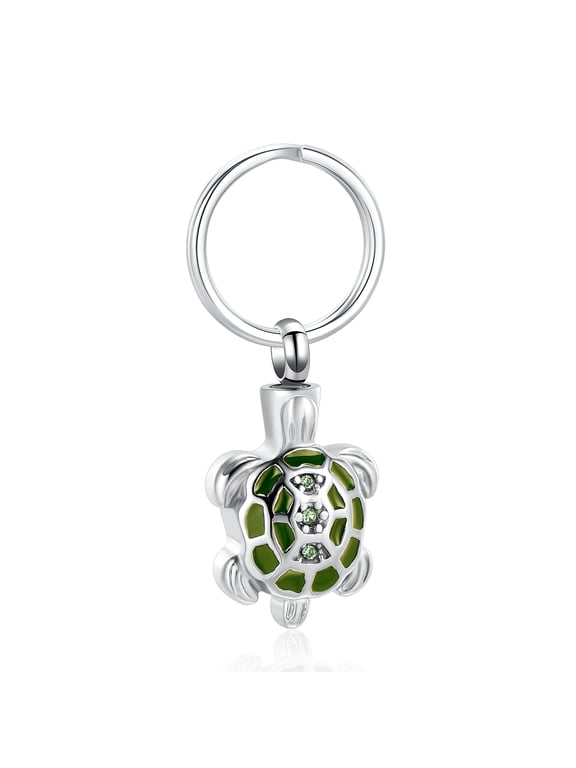 Sea Turtle Memorial Cremation Jewelry for Ashes Urn Keyring Pendent for Ashes Keychain