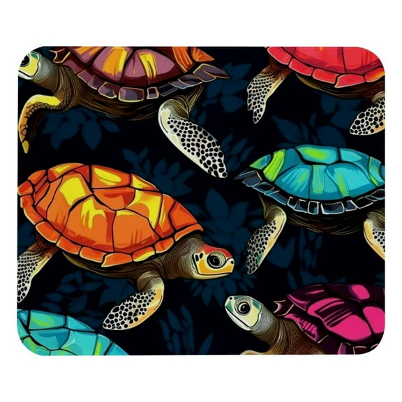 Sea Turtle Mouse Pad , Soft Cute Computer Mouse Mat with Rubber Base, Easy to Slide, Personalized Design, Portable
