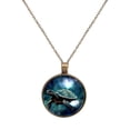 thumbnail image 1 of Sea Turtle Necklace Personalized Custom Photo Round Pendant Adjustable Stainless Steel Necklaces with Gift Box for Men Women Mothers Valentine's Jewelry Gift, 1 of 6