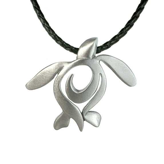 Sea Turtle Necklace Pewter Pendant- Sea Turtle Gift for Women, Honu Turtle Necklace, Ocean Theme Gifts for Turtle Lovers, Sea Life Jewelry