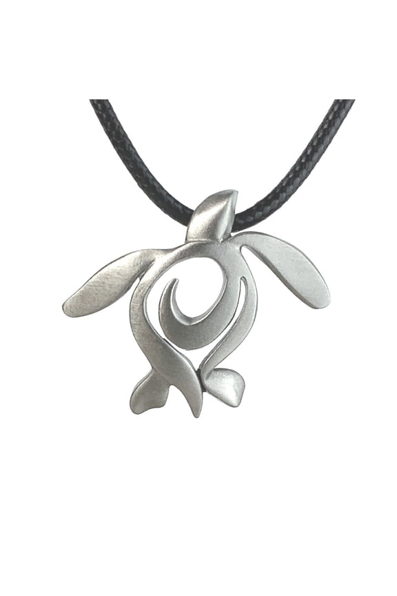 Sea Turtle Necklace Pewter Pendant- Sea Turtle Gift for Women, Honu Turtle Necklace, Ocean Theme Gifts for Turtle Lovers, Sea Life Jewelry