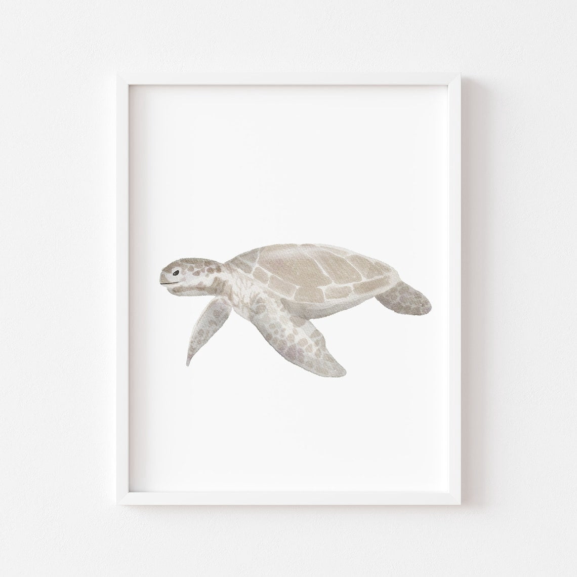 Sea Turtle Nursery Art Print, Coastal Beach House Decor, Unframed Paper ...