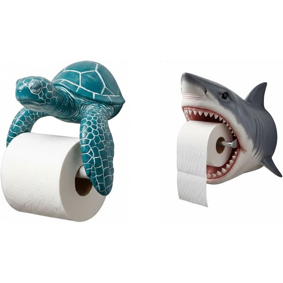 Sea Turtle Ocean 3D Toilet Paper Holder for Bathroom1 Set