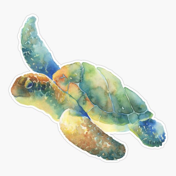 Sea Turtle Ocean Art Design Sticker