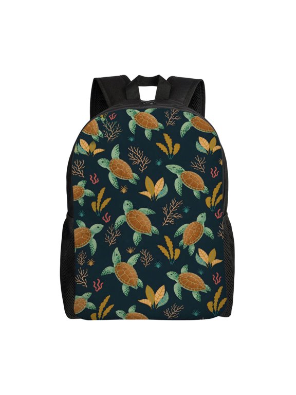 Sea Turtle Ocean Backpack Full Front Print Travel Laptop Bag for Men and Women