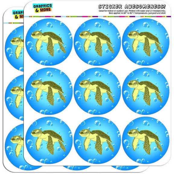 Sea Turtle Ocean Cute 18 2" Planner Calendar Scrapbooking Crafting Stickers