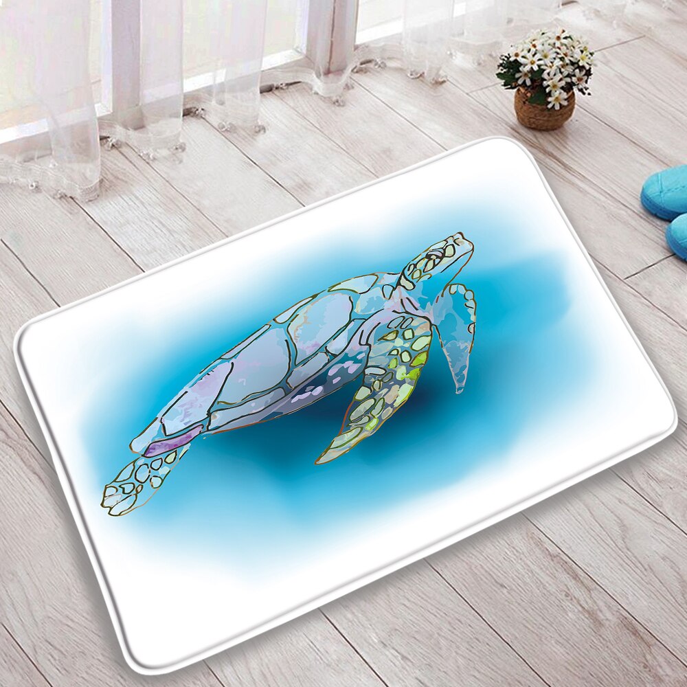 Sea Turtle Octopus Door Mats Ocean Animals Dolphin Tropical Fish Coral