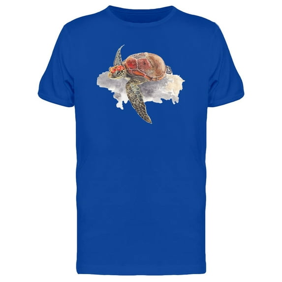 Sea Turtle On Beach Painting T-Shirt Men -Image by Shutterstock, Male 3X-Large