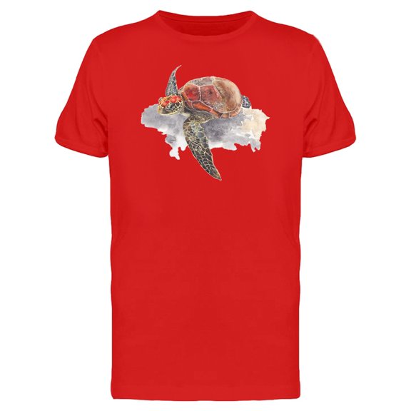 Sea Turtle On Beach Painting T-Shirt Men -Image by Shutterstock, Male x-Large