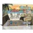 thumbnail image 1 of Sea Turtle Palm Tree Inspirational Decor Wall Art Beach Ocean Sunset Scene Motivational Quotes Pictures Wall Decor Canvas Painting Prints Artwork Decorations Framed for Bedroom Bathroom Office 16"x12", 1 of 6