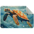 thumbnail image 1 of Sea Turtle Pattern Small Area Rug, Non-Slip Door Mat Indoor Floor Mat, Washable Kitchen Rug Entrance Door Mat for Bedroom Living Room, 1 of 7