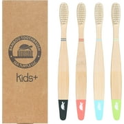 Sea Turtle Plant Based Bristle Bamboo Toothbrush for Kids (4 Pack)