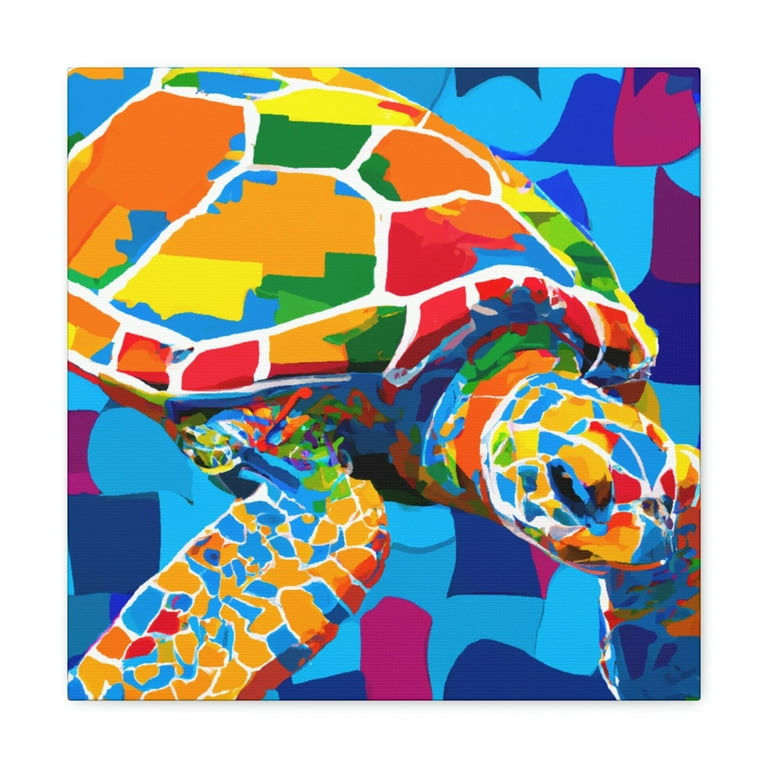 Sea Turtle Pop Art - Canvas - Walmart.com