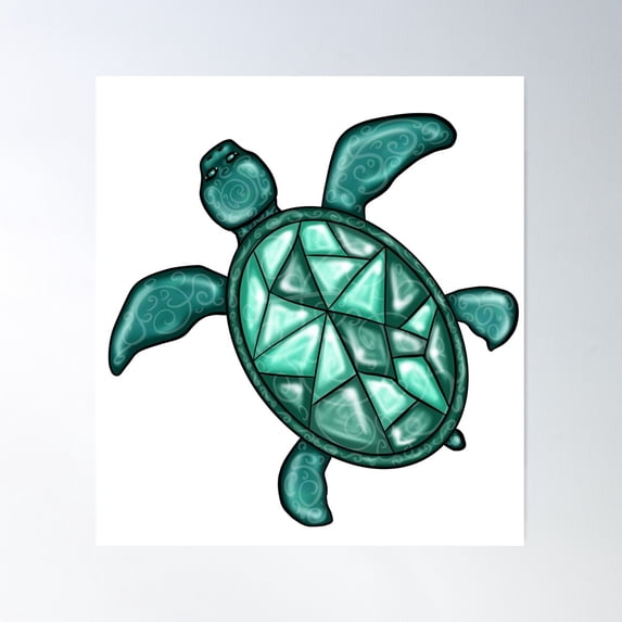 Sea Turtle Poster Wall Art, Modern Wall Decor For Living Room Bedroom, 24x36 UNFRAMED
