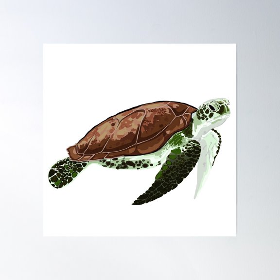 Sea Turtle Poster Wall Art, Modern Wall Decor For Living Room Bedroom, 30x30 UNFRAMED