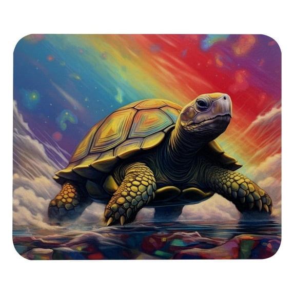Sea Turtle Printed Square Desk Mat Gaming Mouse Pad with Non-Slip Rubber Bottom - 8.3x9.8 Inch Office and Gaming Mouse Pad