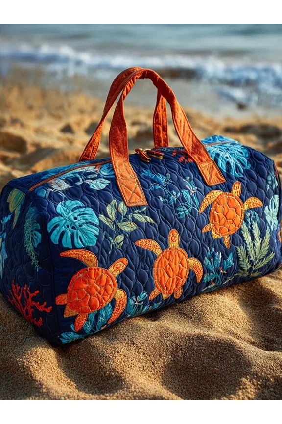Sea Turtle Quilted Duffle Bag