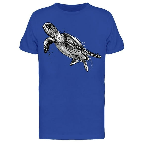 Sea Turtle Realistic Art T-Shirt Men -Image by Shutterstock, Male x-Large