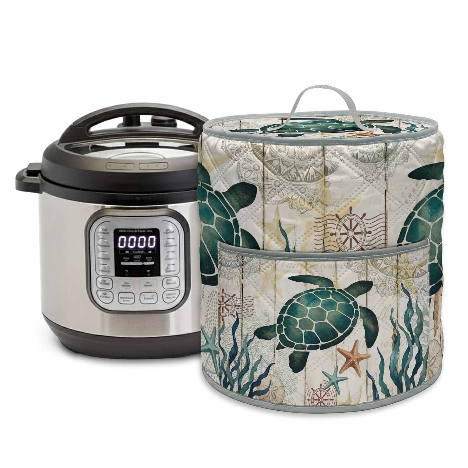 Turtle Rice Cooker Sea Turtle Rice Cooker Cover 6 Quart Summer Green Seaweed Starfish ...