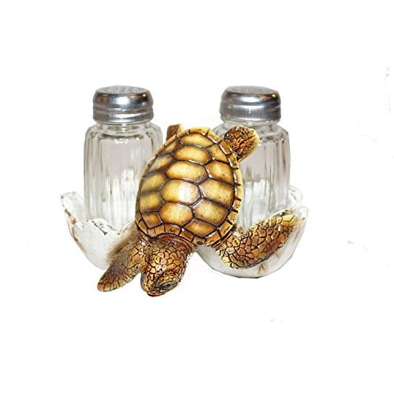 Sea Turtle Salt and Pepper Shaker Holder Set Home Kitchen Decoration