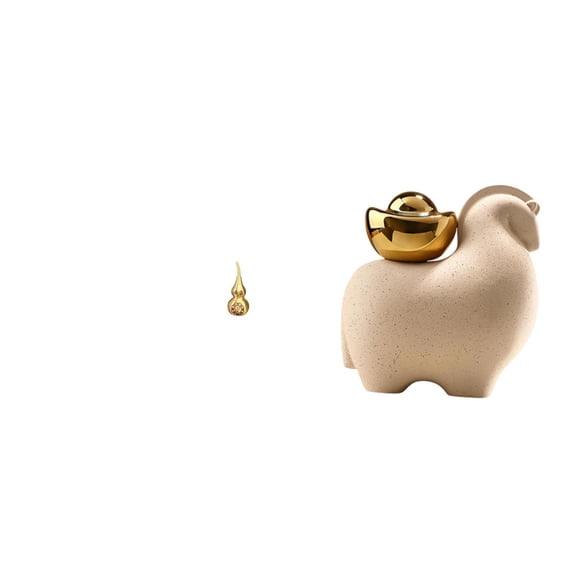 Sea Turtle Sculpture Brass Gourd Figurine Ceramic Mini Animal Statue Artistic 7cm Size Home Office Decor