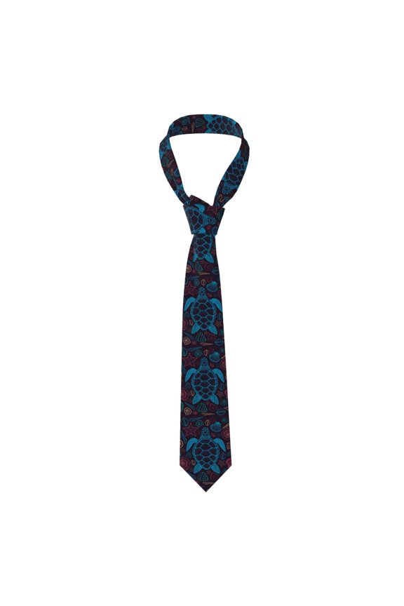 Sea Turtle Shells Starfish Men's Formal Necktie Business Suit Accessory Ties for Weddings Banquets Office Gift