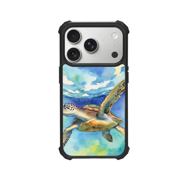 Sea Turtle Shockproof Case For iPhone 12 13 14 15 16 Pro Max Series – TPU Bumper + Hard PC Back, Air-Cushion Corners