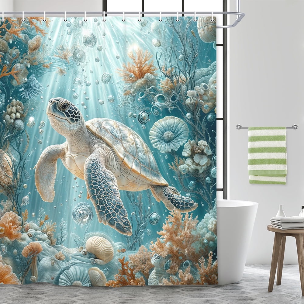 Sea Turtle Shower Curtain