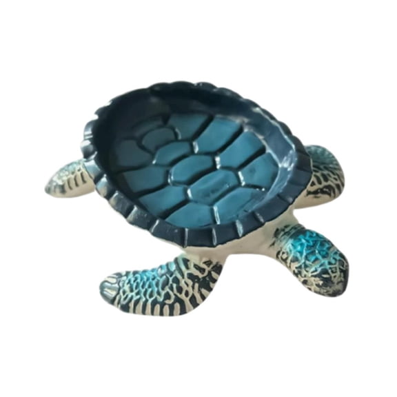 Sea Turtle Soap Dish - 6.29 X 5.23 Inch Self Draining Resin Tortoise Shell Shaped Soap Holder Dispenser Tray, Decorative Shower & Bath Countertop Soaps Saver Organizer for Kitchen Bathroom
