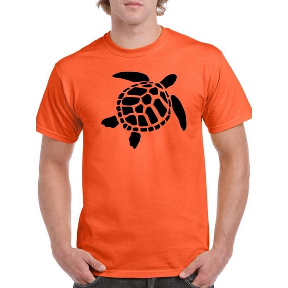 Sea Turtle Stencil Art T-Shirt Men -Image by Shutterstock, Male 4X-Large