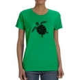 thumbnail image 1 of Sea Turtle Stencil Silhouette Shaped T-Shirt Women -Image by Shutterstock, Female x-Large, 1 of 4