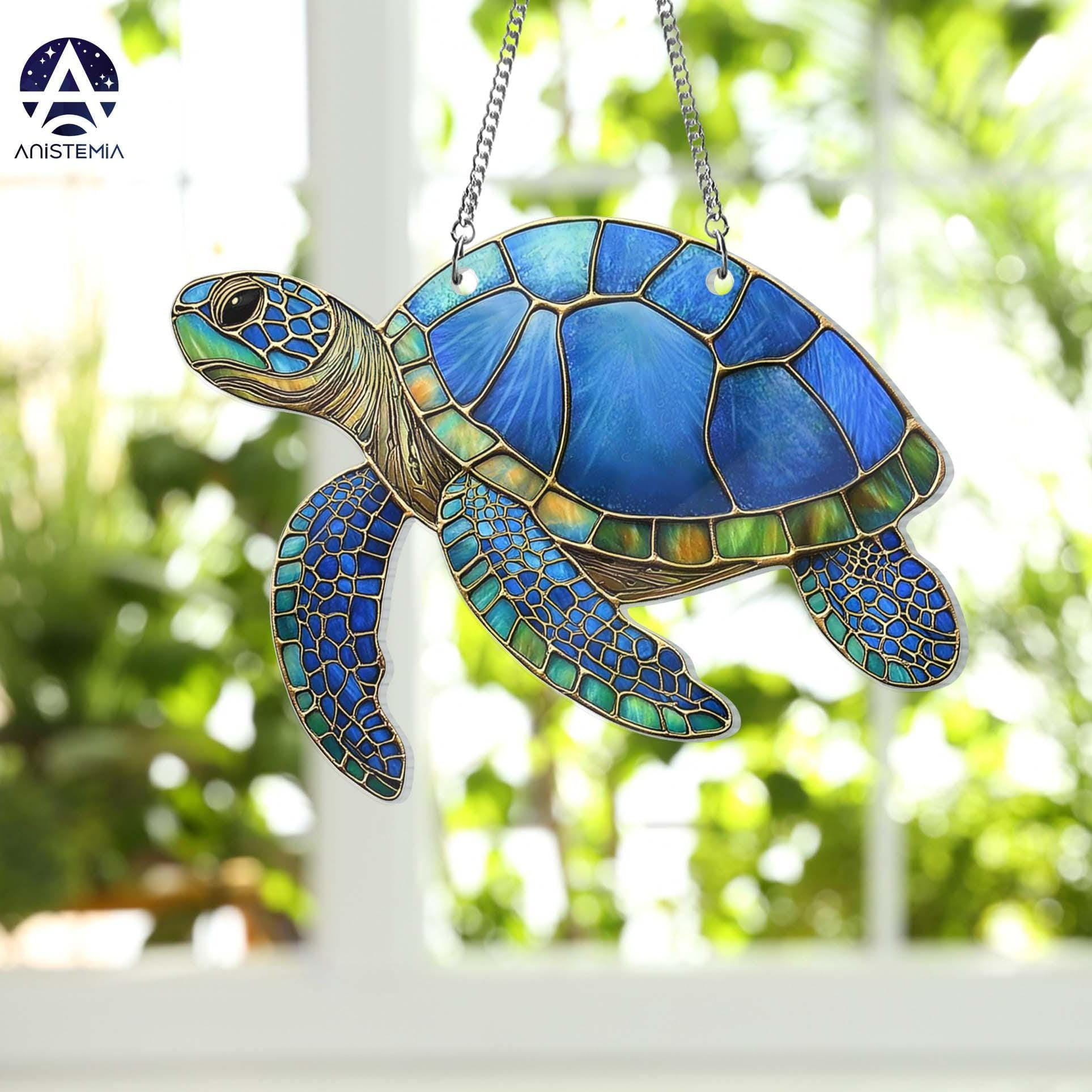 Sea Turtle Suncatcher Acrylic Window Hanging, Turtle Suncatcher, Turtle ...