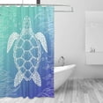 thumbnail image 1 of Sea Turtle Swimming Bath Shower Curtain Liners - 60x72in - 100% Polyester - Waterproof Bath Curtain with C-Shaped Hooks for Bathroom Decoration 1 Panel, 1 of 5