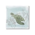 thumbnail image 1 of Sea Turtle Swimming Coral Scene Animals & Insects Graphic Art Gallery Wrapped Canvas Print Wall Art, 1 of 7