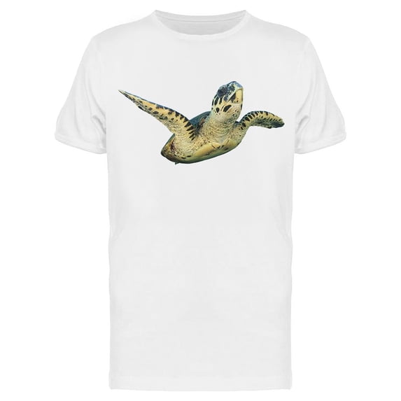 Sea Turtle Swimming W/Open Fins T-Shirt Men -Image by Shutterstock, Male XX-Large