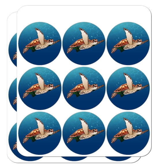 Sea Turtle Swimming in Ocean Planner Calendar Scrapbooking Crafting Stickers