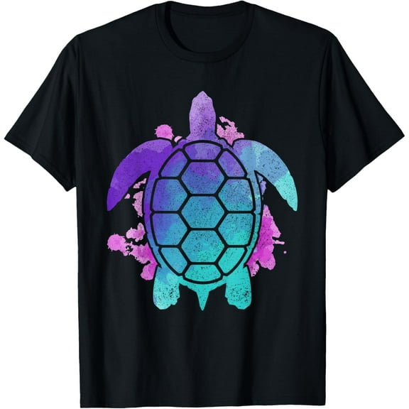 Sea Turtle T-Shirt - Watercolor Art Ocean SCuba Diving Shirt T-Shirt