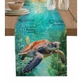 thumbnail image 1 of Sea Turtle Table Runner Coastal Nautical Ocean Summer Beach Tablerunners 13 x 90 Inch, Table Decorations Tabletop Scarf for Summer Gathering Holiday Farmhouse Kitchen Dining Decor, 1 of 6
