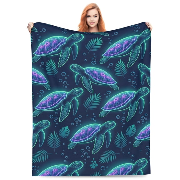 Sea Turtle Throw Blanket Throw Blanket for Bed Soft Cozy Fluffy Couch Blankets Blanket Throw Gifts for Women Men 50x40