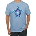 thumbnail image 1 of Sea Turtle Tie Dye Art Animal Lover Men's Graphic T-Shirt, Light Blue, Medium, 1 of 3