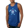 thumbnail image 1 of Sea Turtle Tie Dye Art Animal Lover Mens Graphic Tank Top, Royal, X-Large, 1 of 3