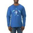 thumbnail image 1 of Sea Turtle Tie Dye Art Animal Lover Mens Long Sleeve Shirt, Royal, 3XL, 1 of 3