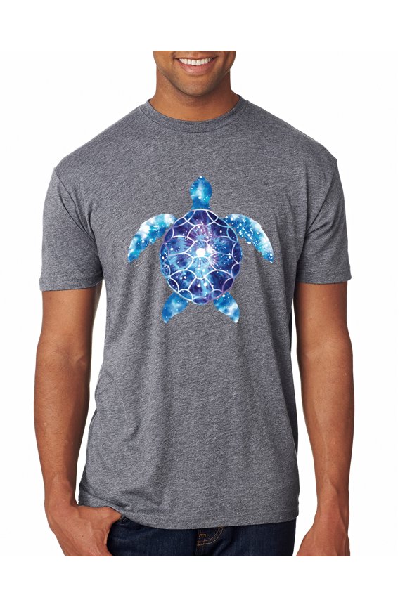Sea Turtle Tie Dye Art Animal Lover Mens Premium Tri Blend T-Shirt, Premium Heather, Medium