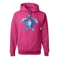 thumbnail image 1 of Sea Turtle Tie Dye Art Animal Lover Unisex Graphic Hoodie Sweatshirt, Fuschia, 2XL, 1 of 3