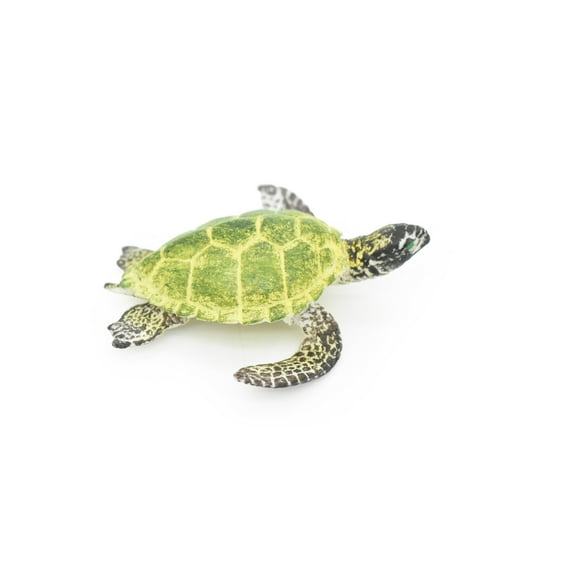 Sea Turtle Toy, Green, Museum Quality Rubber Figure, Model, Educational, Animal, Hand Painted Figurines, 4" CH055 BB78