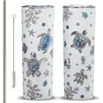 thumbnail image 1 of Sea Turtle Tumbler, 20 Oz Sea Turtle Skinny Tumbler Turtle Gifts for Turtle Lovers with Lid and Straw Stainless Steel Double Wall Vacuum Insulated Turtle Tumbler, Sea Turtle Slim Tumbler, 1 of 6